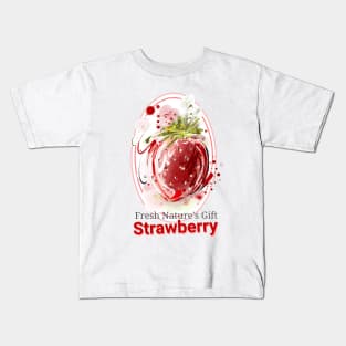 Strawberry Illustration Kids T-Shirt